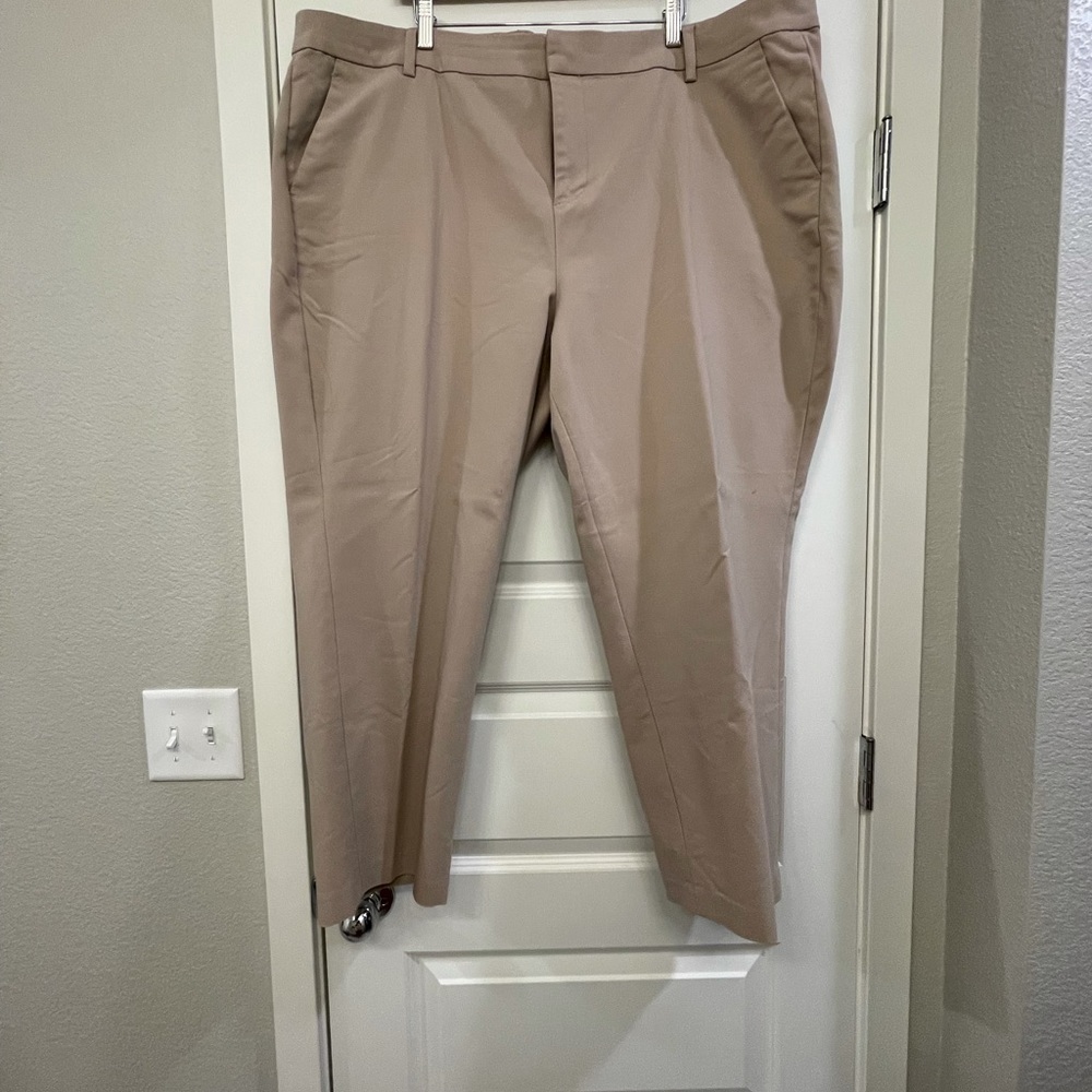 Slacks/Trousers/Work Pants - straight leg and stretchy.